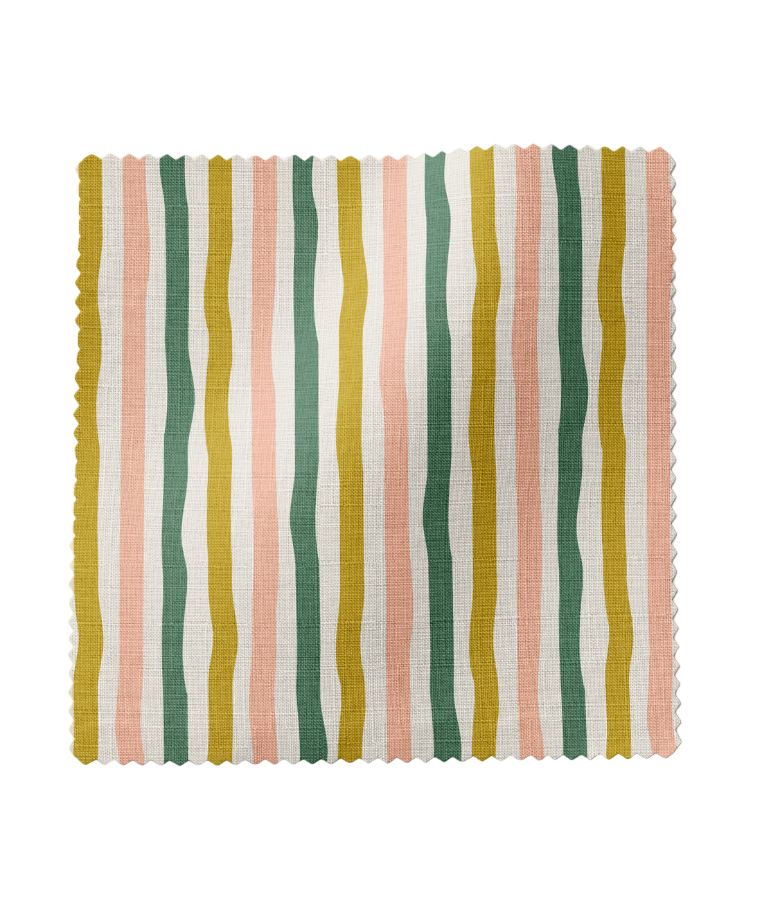Chartreuse, pink and green striped fabric