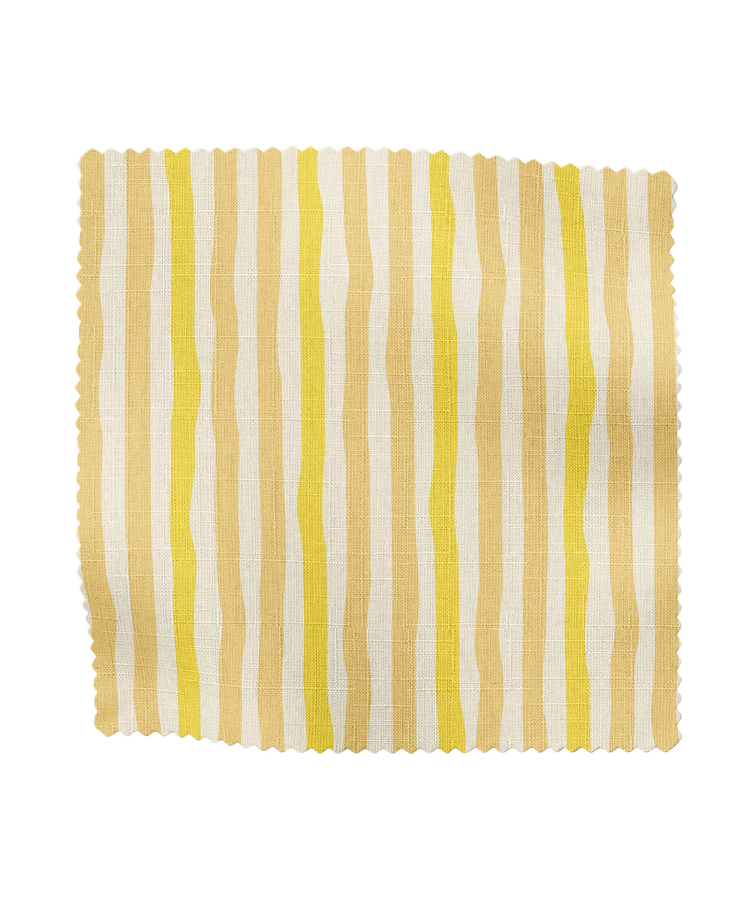 Yellow striped fabric by Gray Benko Home