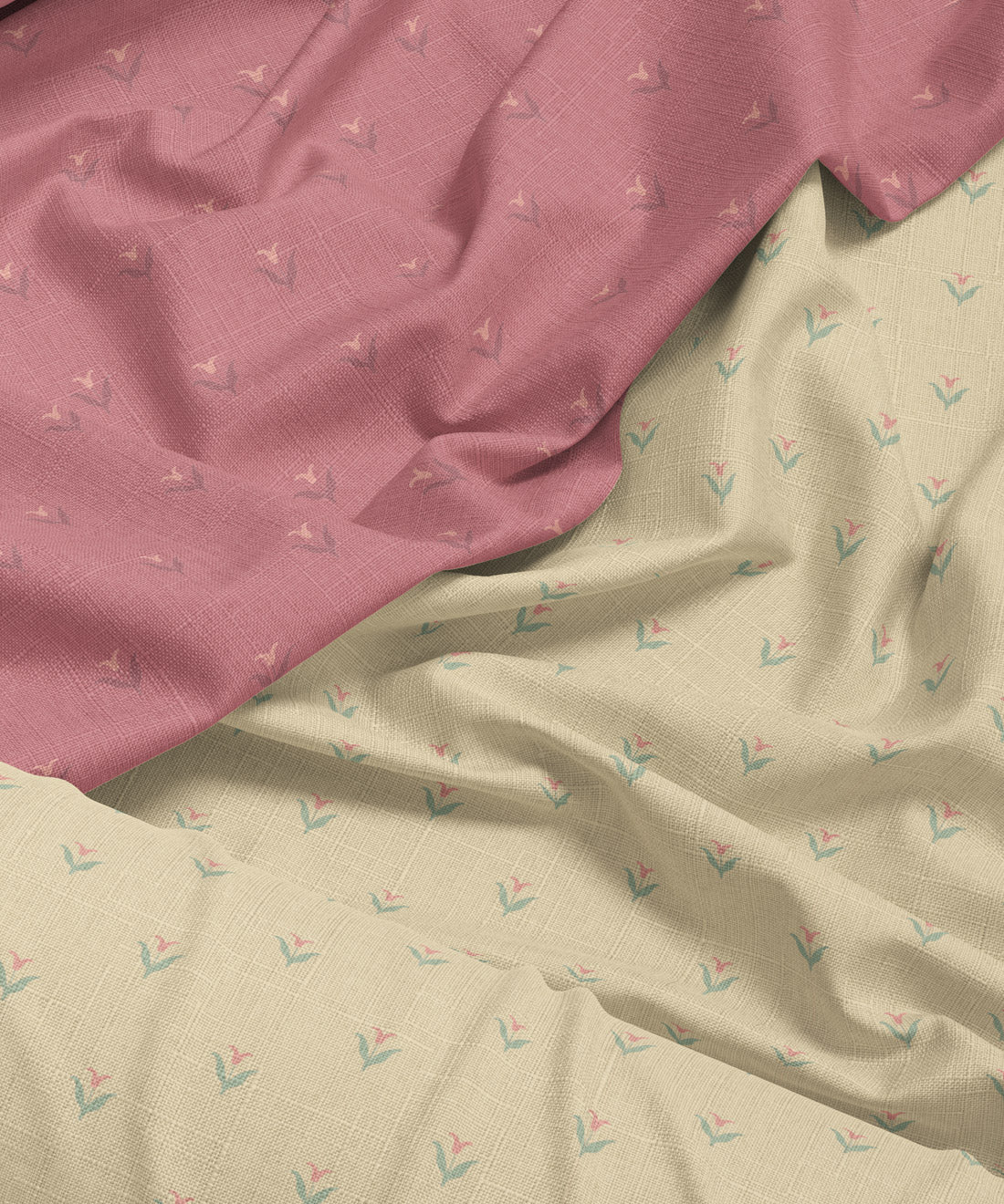 Cottagecore fabric in sage and ivory