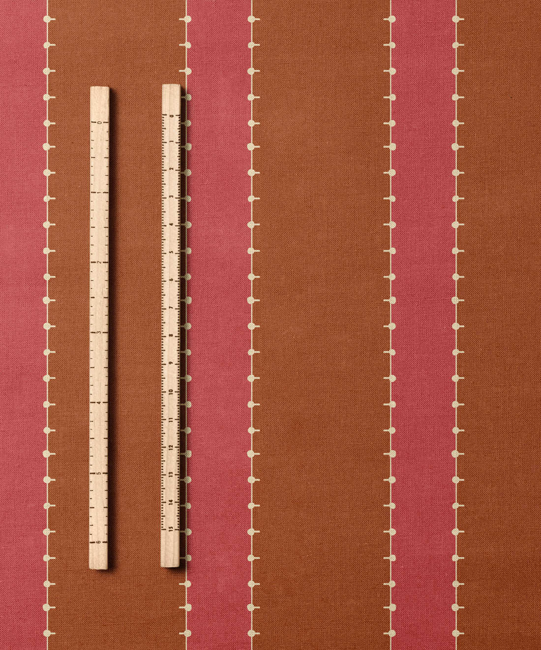 Red striped fabric by Gray benko Home