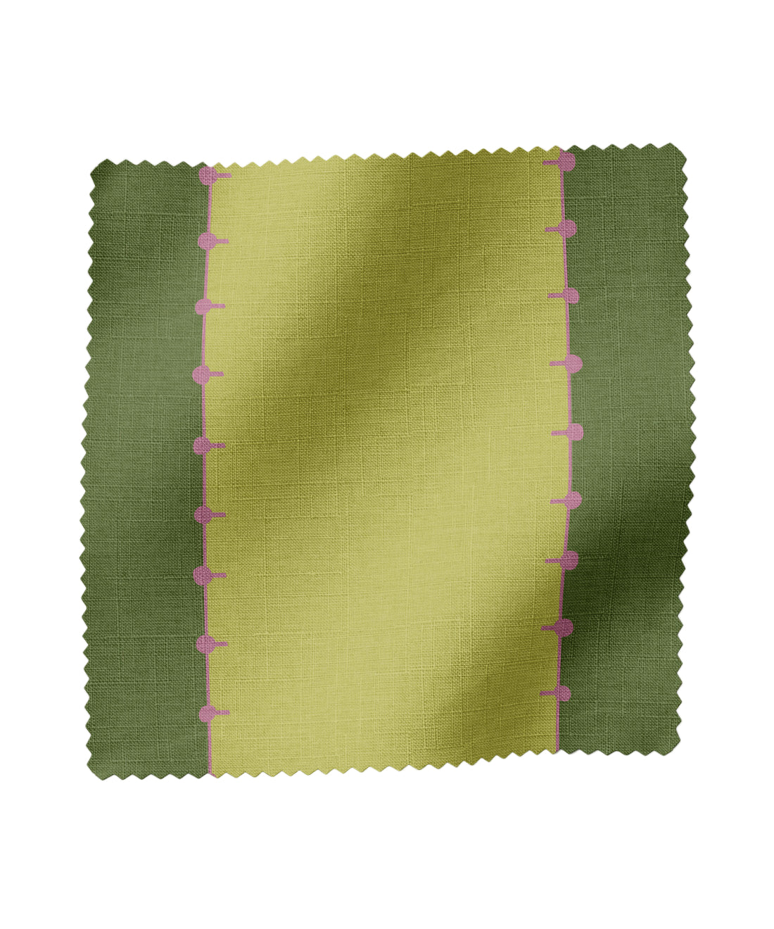 Striped fabric in dark and light green