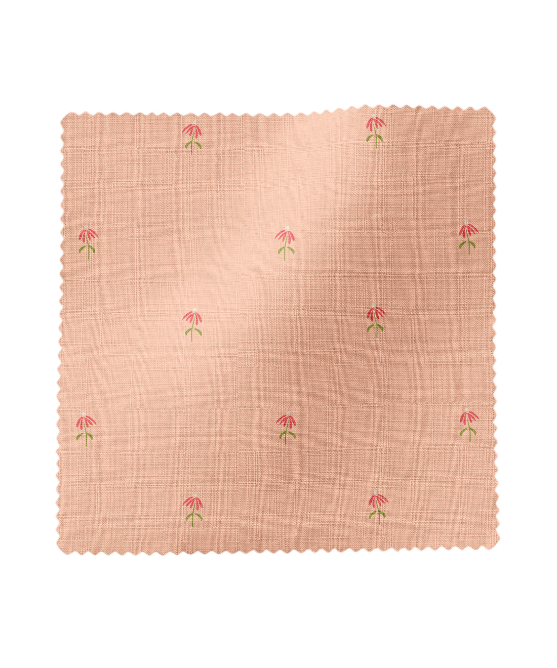 Dainty floral patterned fabric in peach by Gray Benko Home