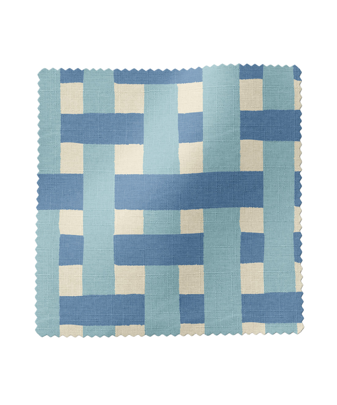 Blue woven patterned fabric