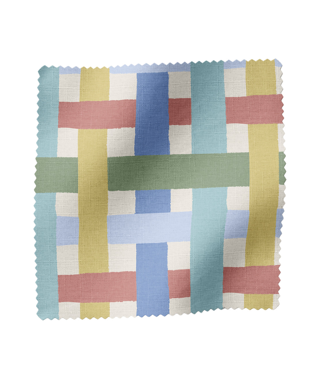 Multi colored woven patterned fabric