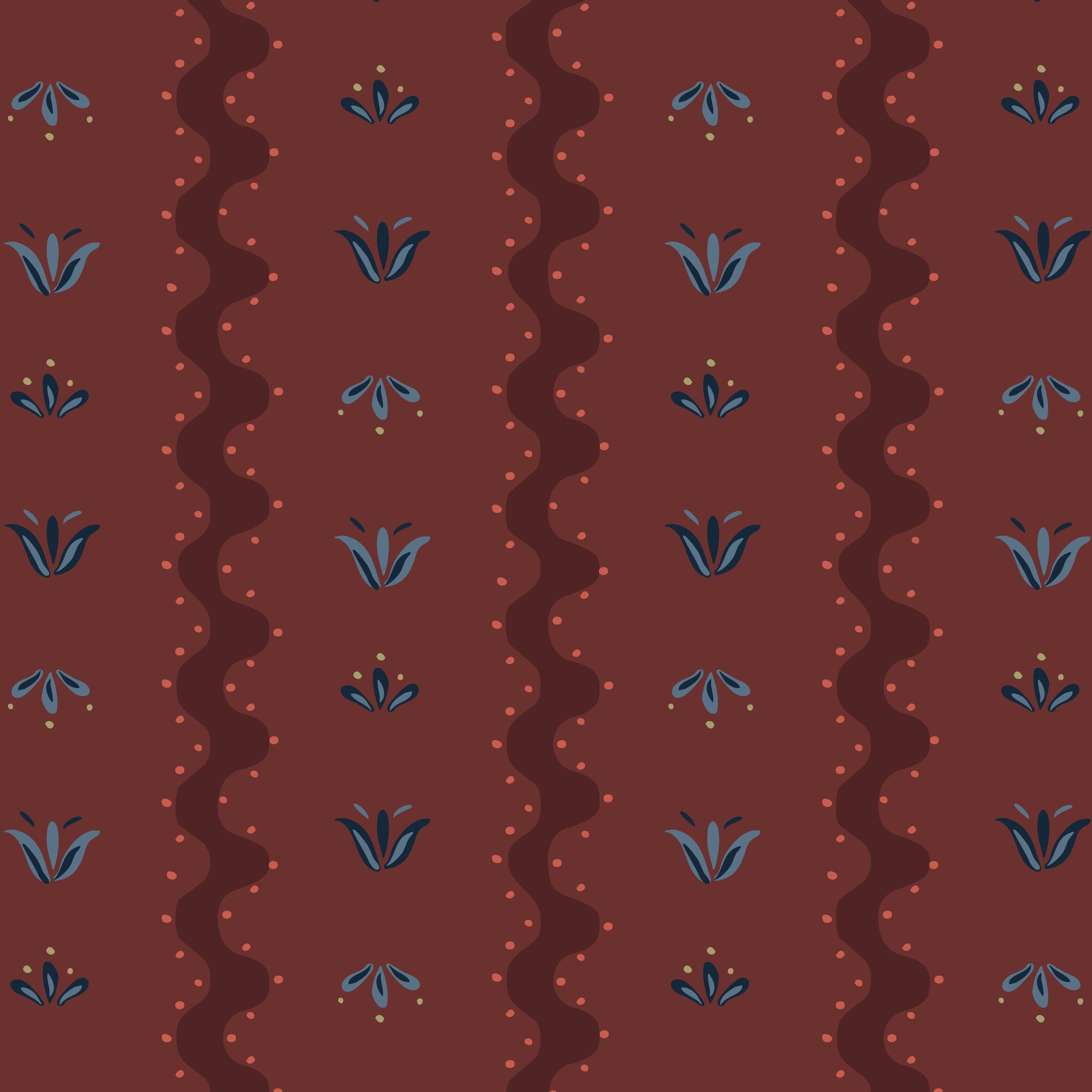 Gray Benko Home Rowe Stripe in Cinnamon Wallpaper