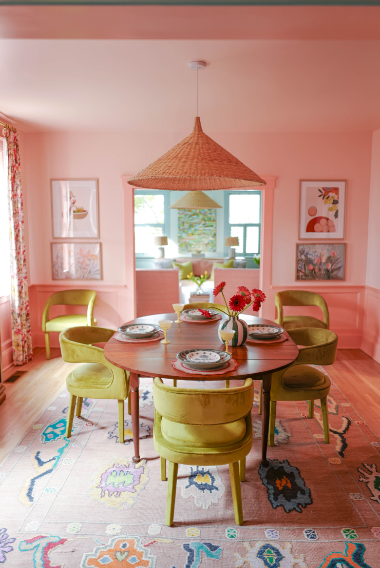 Coral Dining Room Paint