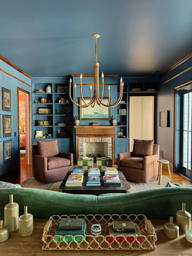 Dark blue Paint colors for living room