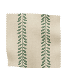 Floral green striped fabric by Gray Benko Home