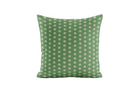 Green pillow with a ivory dotted flowers 