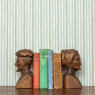 Blue and Green stripped wallpaper