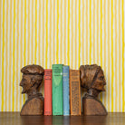 Yellow stripped wallpaper