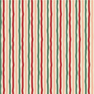 A roll of striped wallpaper with red and green vertical stripes.