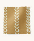 Mustard leaf patterned fabric by Gray Benko Home