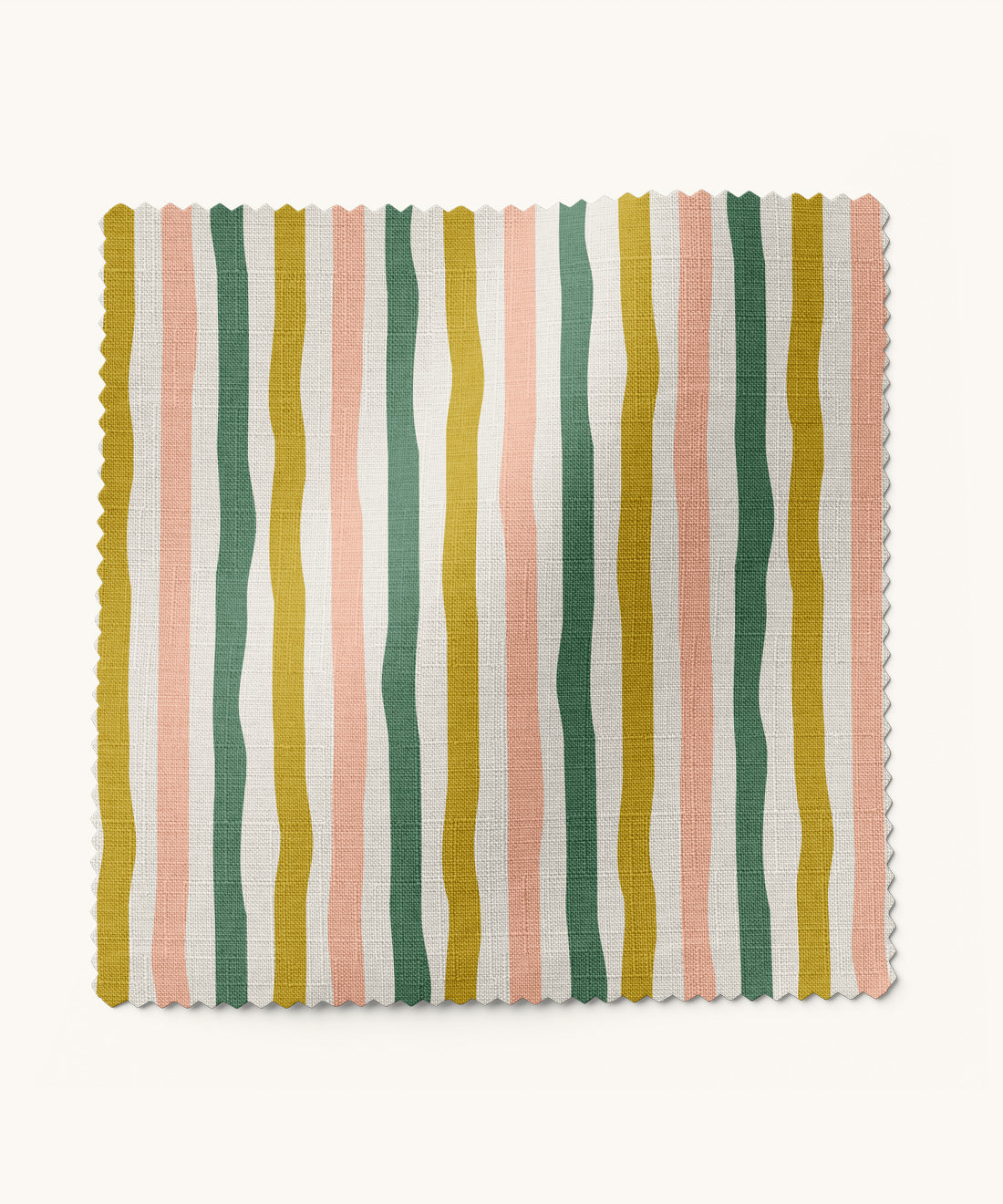 Chartreuse, pink and green striped fabric