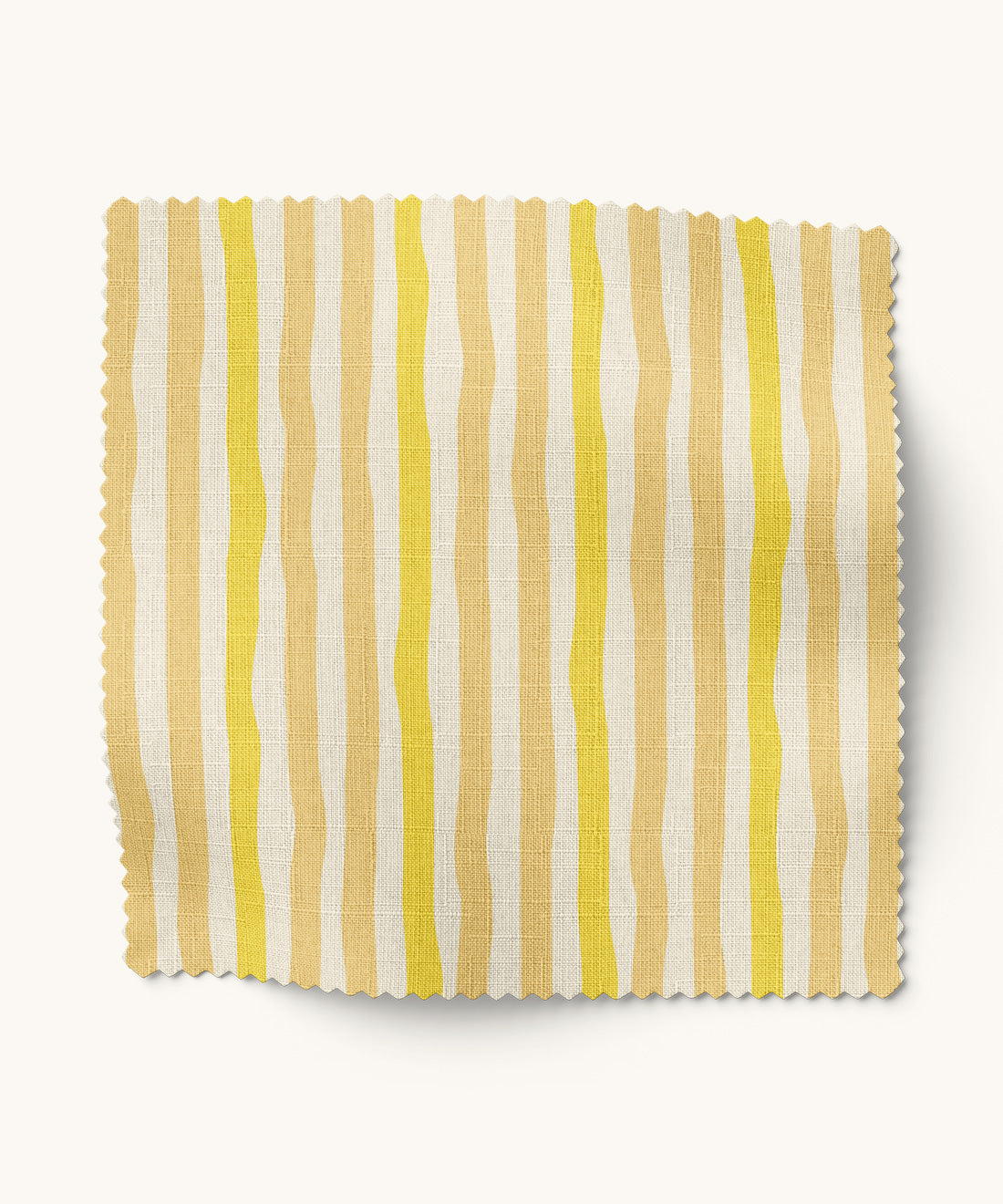 Yellow striped fabric by Gray Benko Home