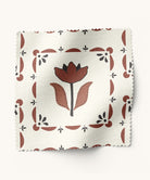 Floral printed fabric in black and brown