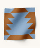Geometric, southwestern fabric in blue and brown