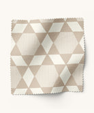Geometric patterned fabric in taupe