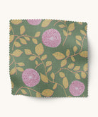 Lavender and green floral patterned fabric