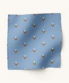 Cottagecore fabric in periwinkle and brown