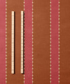 Red striped fabric by Gray benko Home