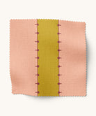 Peach and Chartreuse striped fabric