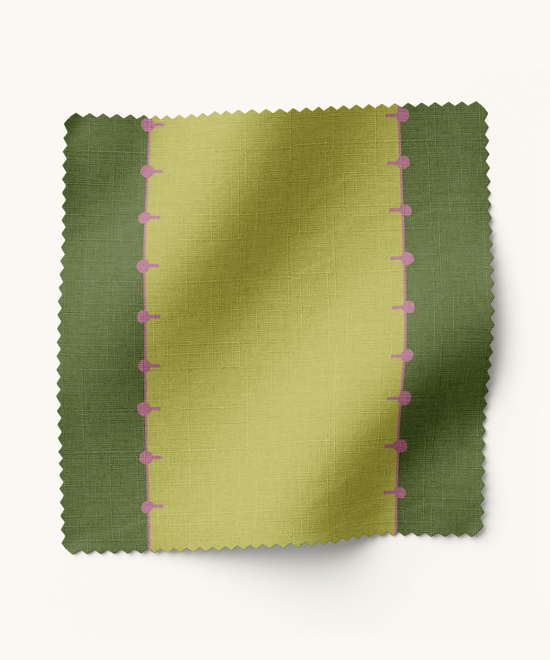 Striped fabric in dark and light green