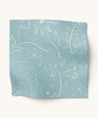 floral patterned fabric in pale blue