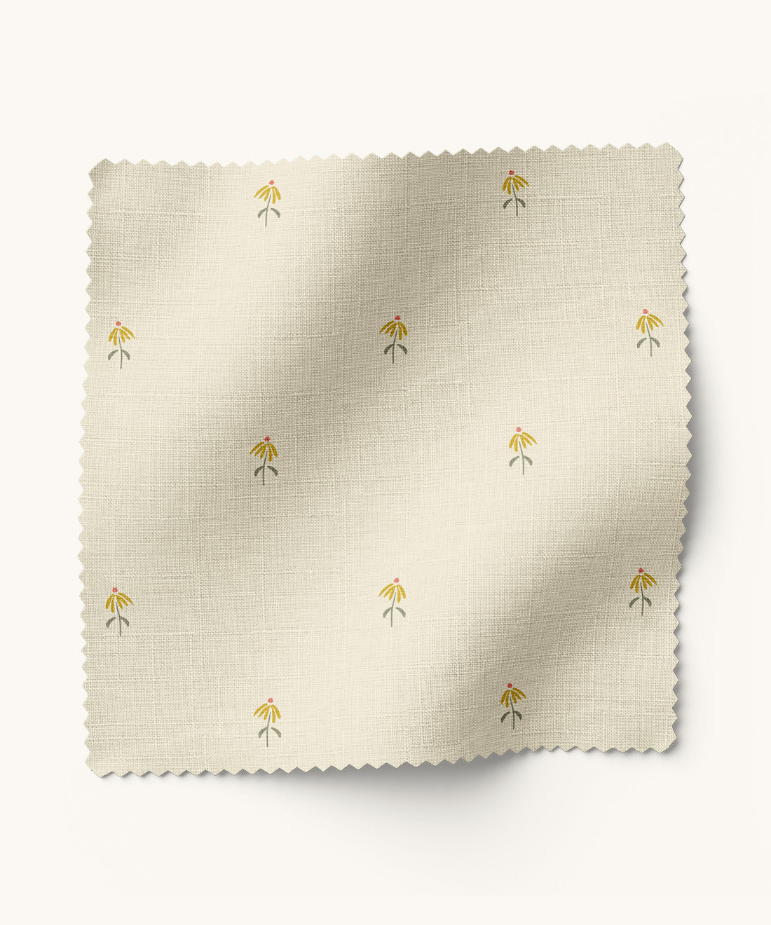 Dainty floral patterned fabric in ivory by Gray Benko Home