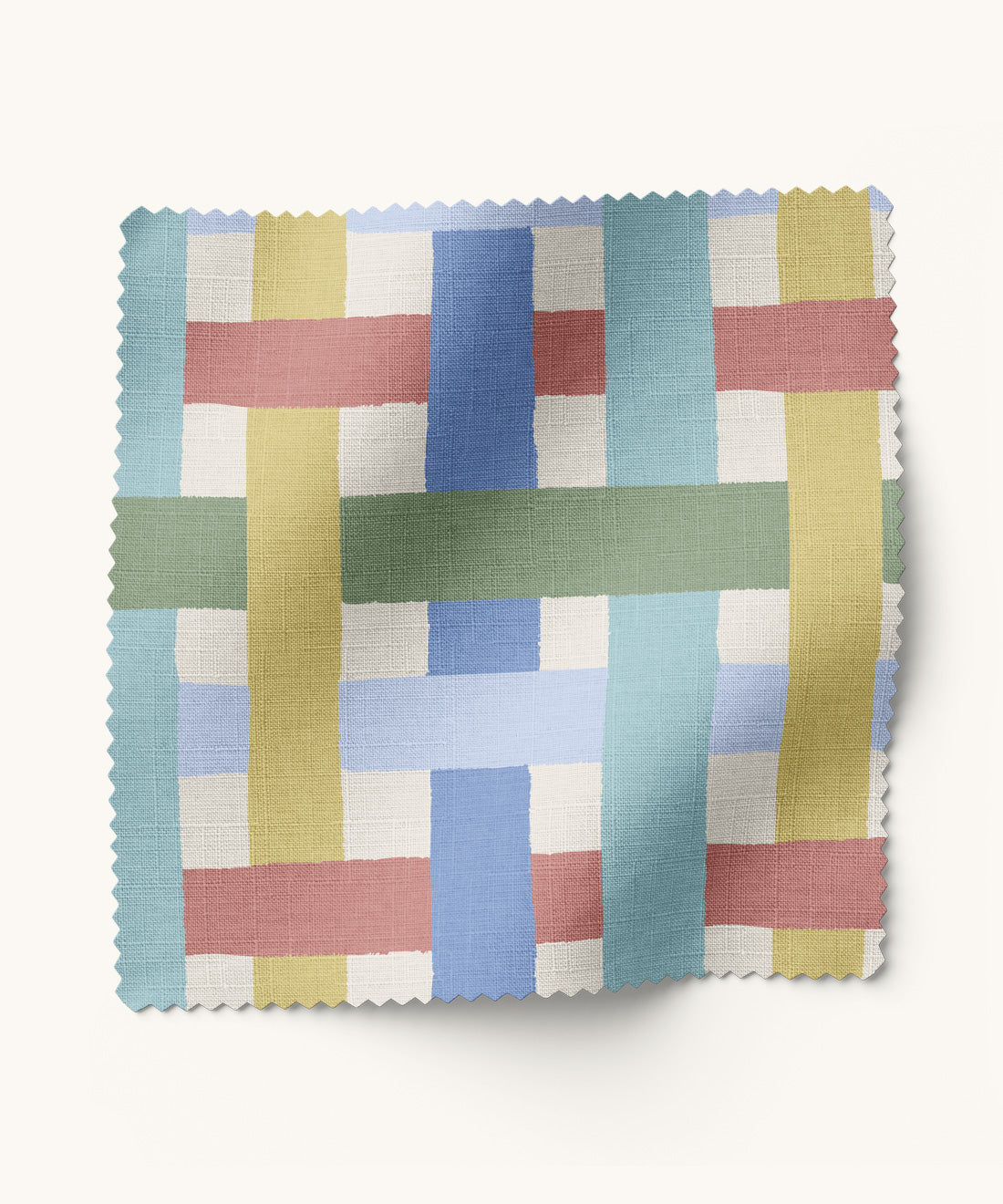 Multi colored woven patterned fabric