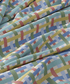 Colorful geometric patterned fabric