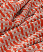 Red and white checkered fabric pattern