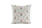 Floral pillow cover in lavender & Green