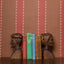 Striped pattern wallpaper in a cinnamon-red color
