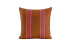 Brown and red striped pillow cover