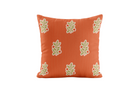 Orange striped pillow with persimmons