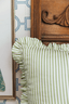 The Libba Grace Ruffled Euro in Carlisle Stripe in Eloise by Wheaton Whaley Home