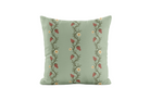 Strawberry patterned pillow in green and red