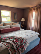 Moody mauve master bedroom 